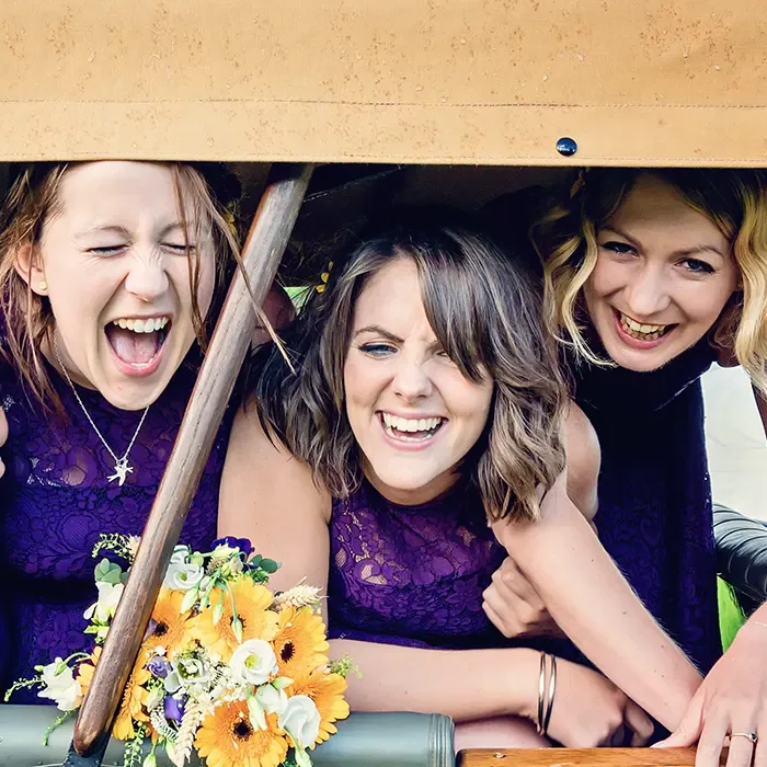 Small micro-wedding guests at informal registry office setting, Worcestershire